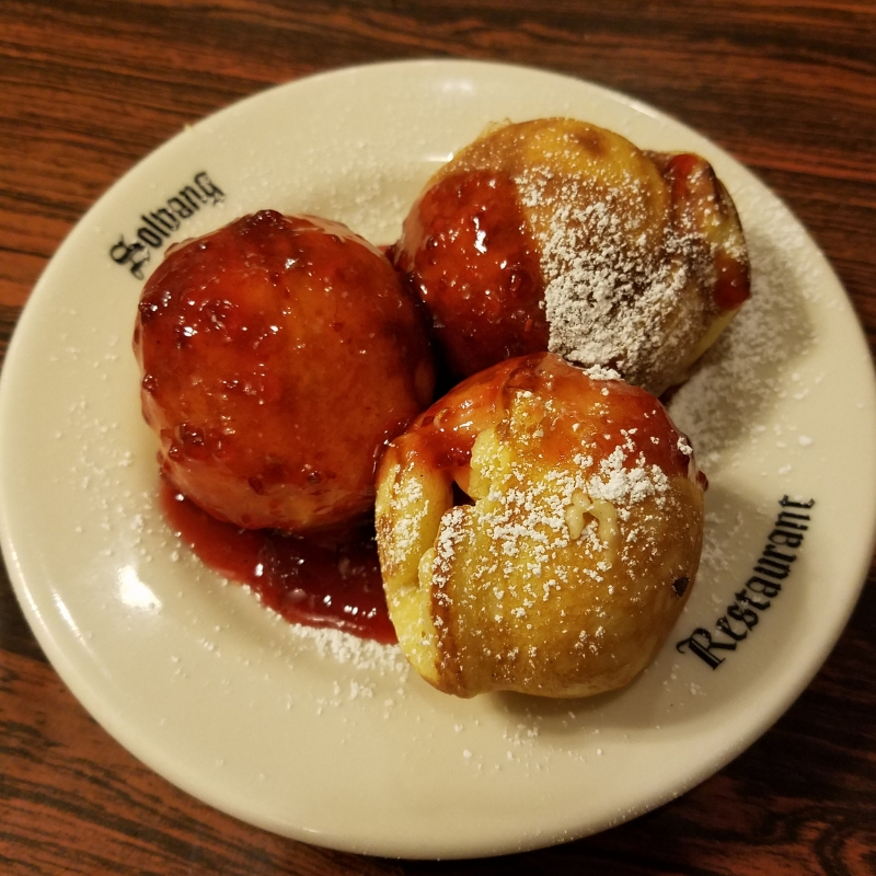 Danish Aebleskiver at the Solvang Restaurant in Solvang California