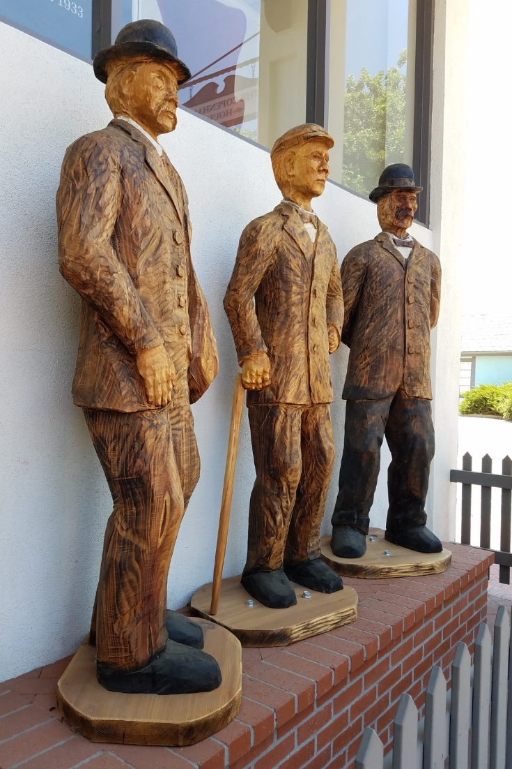 Statue of the Founders of the City of Solvang, located in Downtown Solvang CA