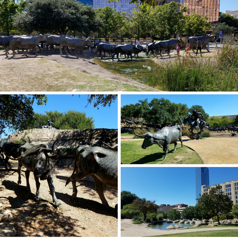 Downtown Dallas Bronze Statues Plaza Art City