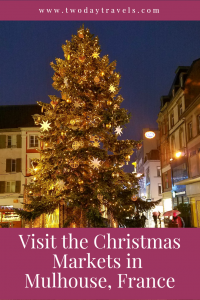 Lighted Christmas Tree in Mulhouse France