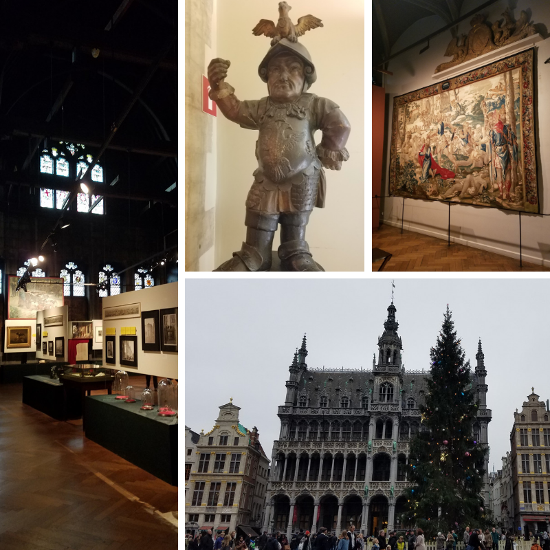 Brussels City Museum, exhibits, statue, tapestry rug, exterior, Brussels Belgium