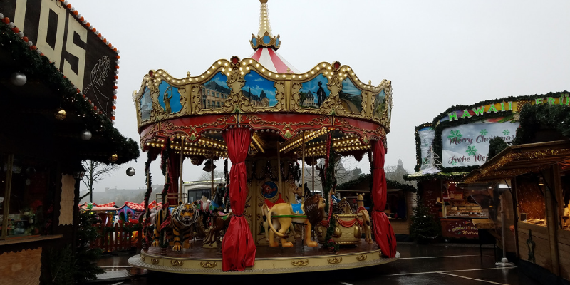 Merry Go Round at Luxembourg City Christmas Market, Place de la Constitution