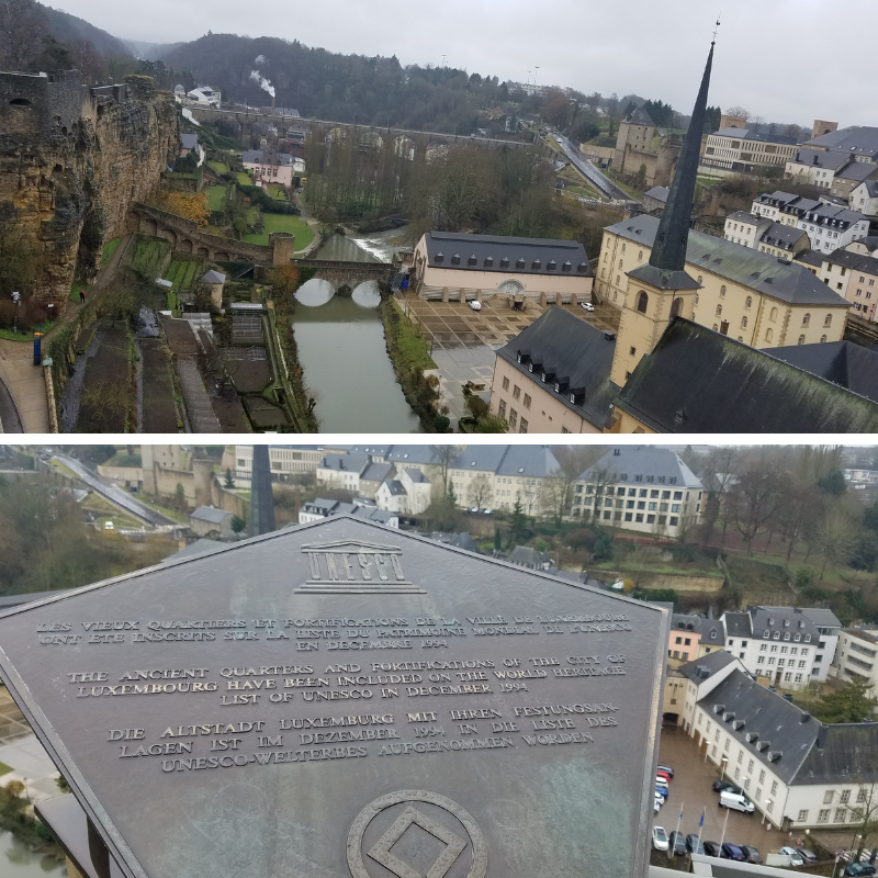 UNESCO World Heritage Marker, Bock Promontory, Stierchen Bridge